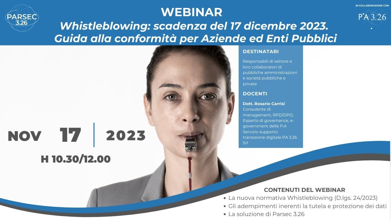2023 11 17 Evento Whistleblowing