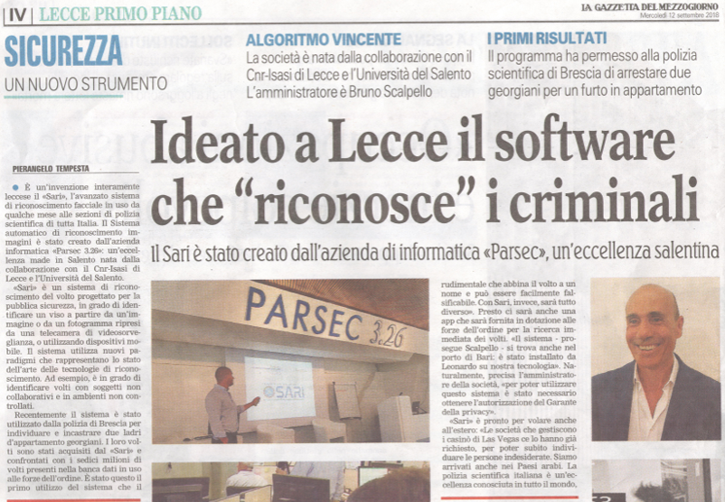 Ideato a Lecce il software che "riconosce" i criminali